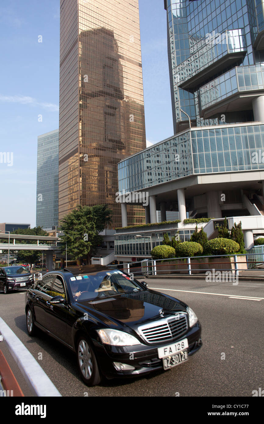 Des voitures à Hongkong Banque D'Images