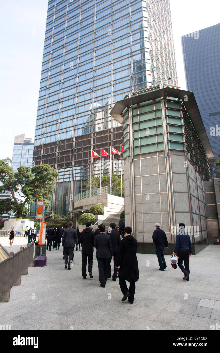 "Centrale" est le centre économique de Hongkong Banque D'Images