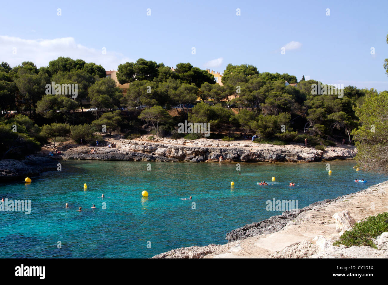 Cala Barca, Santanyi', east coast district mer Majorque Îles Baléares Espagne Banque D'Images