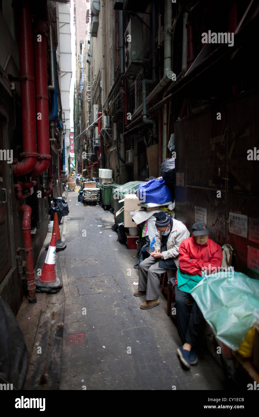 La pauvreté à Hongkong Banque D'Images