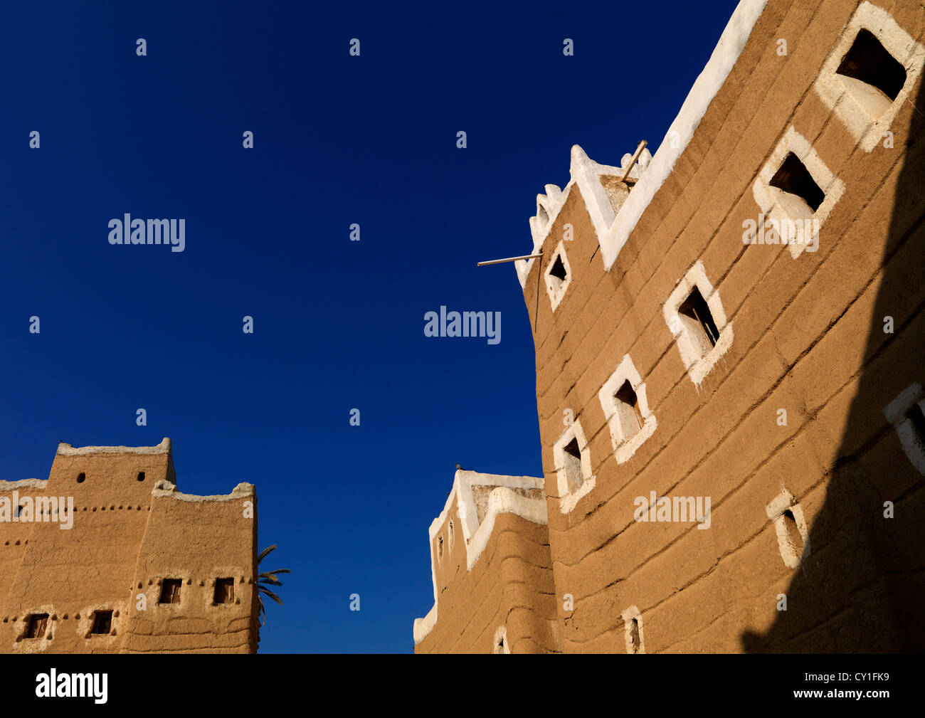 L'architecture de style de Najran, l'Arabie Saoudite Banque D'Images