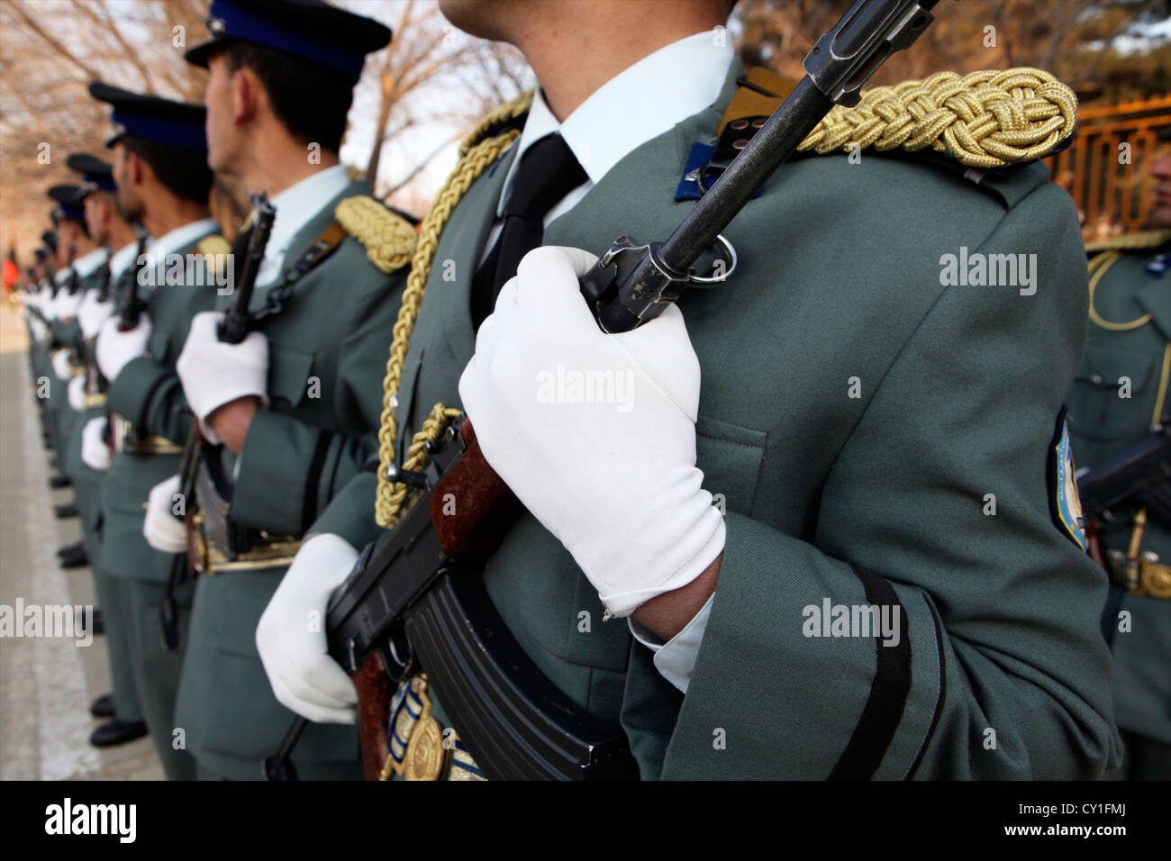 L'obtention du diplôme d'agents de la Police nationale afghane à Kaboul. Banque D'Images