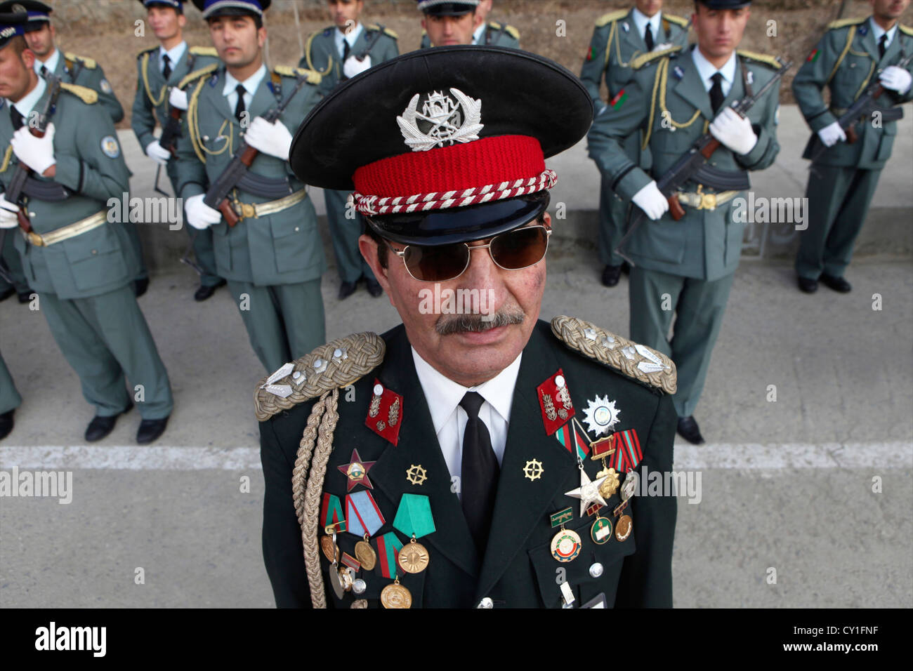 L'obtention du diplôme d'agents de la Police nationale afghane à Kaboul. Banque D'Images