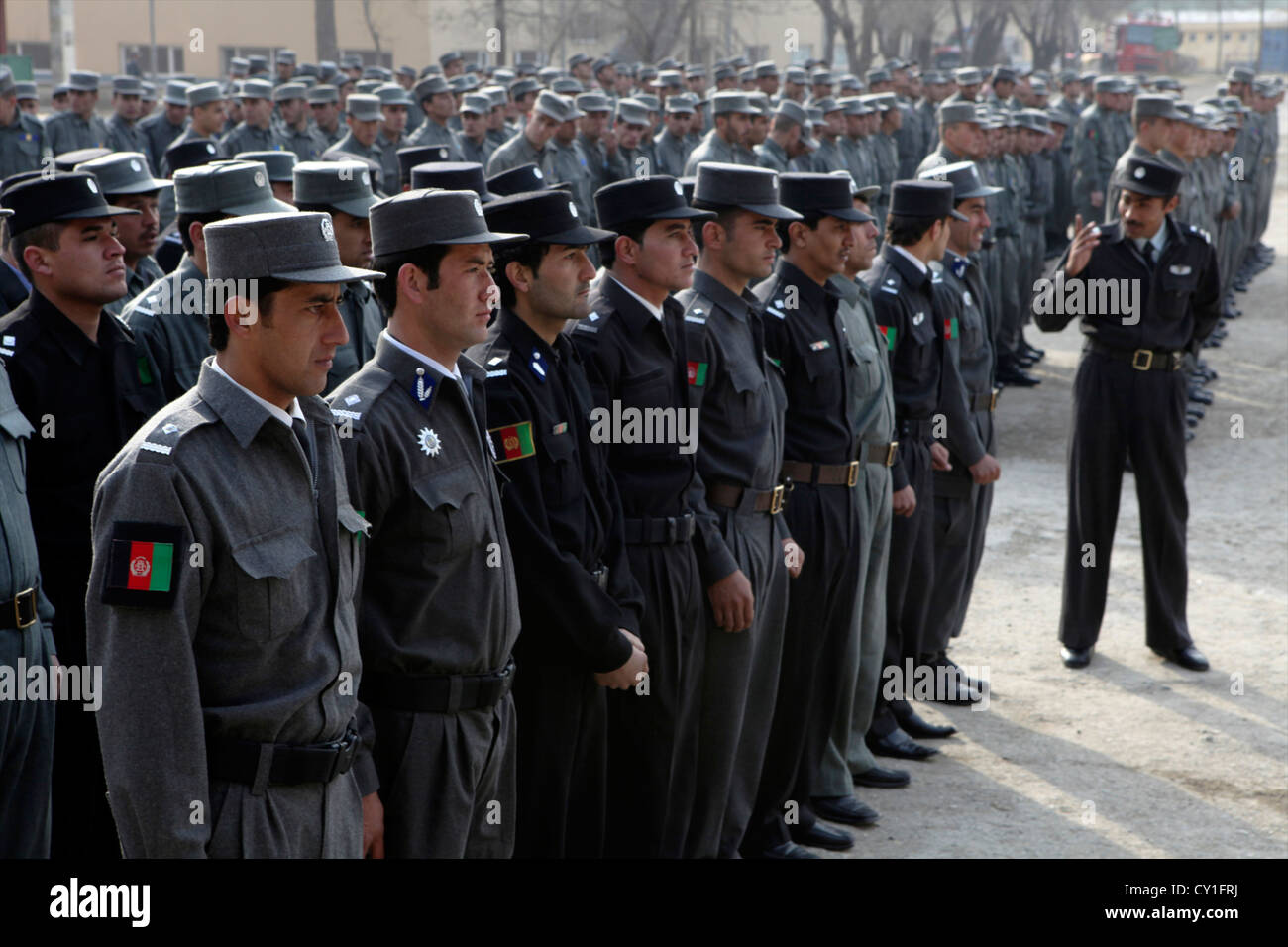 L'obtention du diplôme d'agents de la Police nationale afghane à Kaboul. Banque D'Images