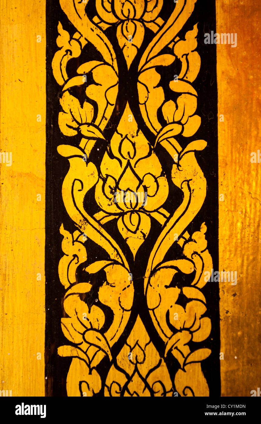 Modèle thaï dans un ancien de l'art thaï. La plupart d'entre elles se trouvent dans la région de temple. Banque D'Images