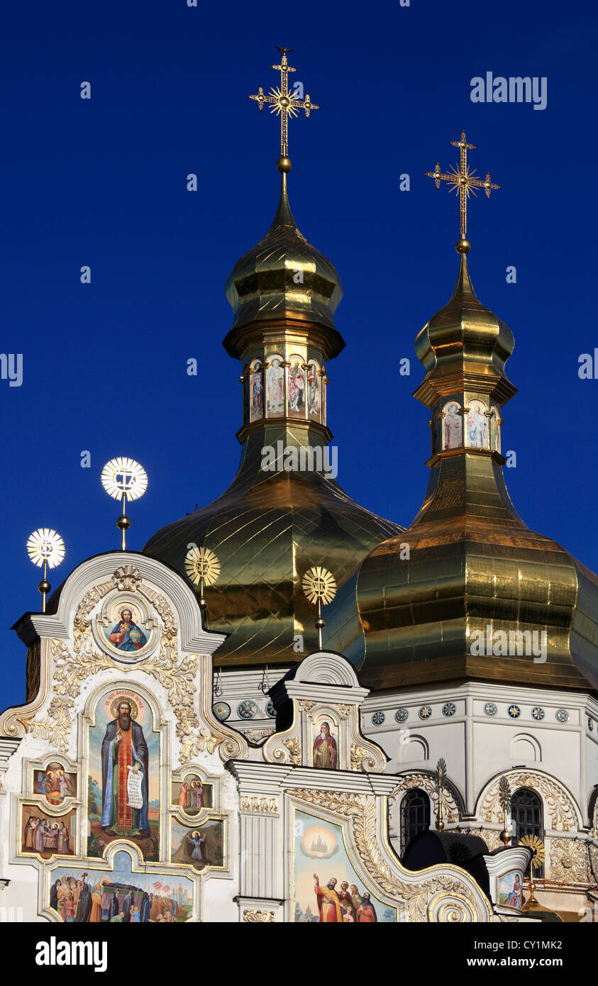 L'Ukraine, Kiev, Kiev, Kyevo-Pecherska Lavra, Cathédrale de la Dormition, Banque D'Images