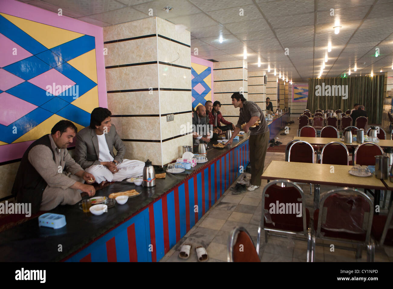 Restaurant à Kaboul Banque D'Images