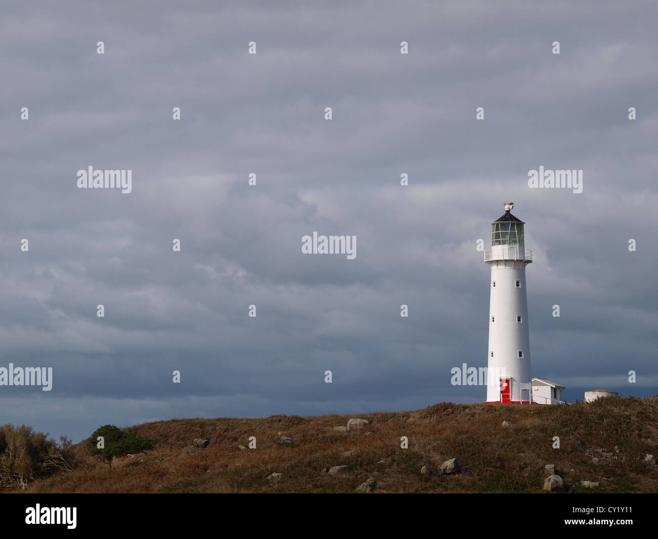 Le phare de Cape Egmont Taranaki, en Nouvelle-Zélande, 1881 Banque D'Images