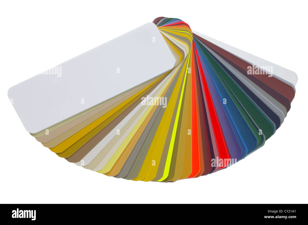 La photographie de studio d'une propagation Diagramme de couleurs isolées avec clipping path Banque D'Images