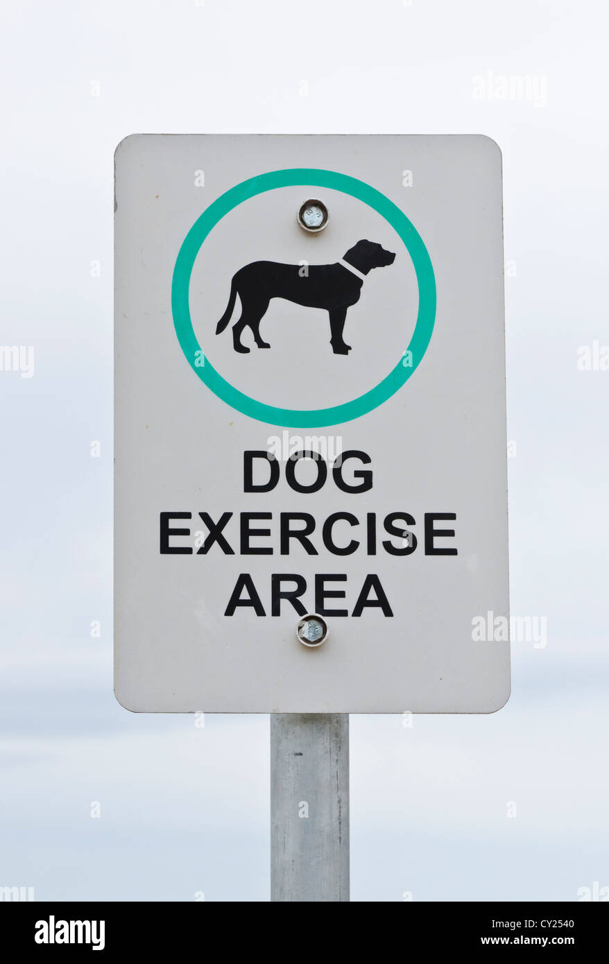 Zone d'exercice pour chiens sign Banque D'Images