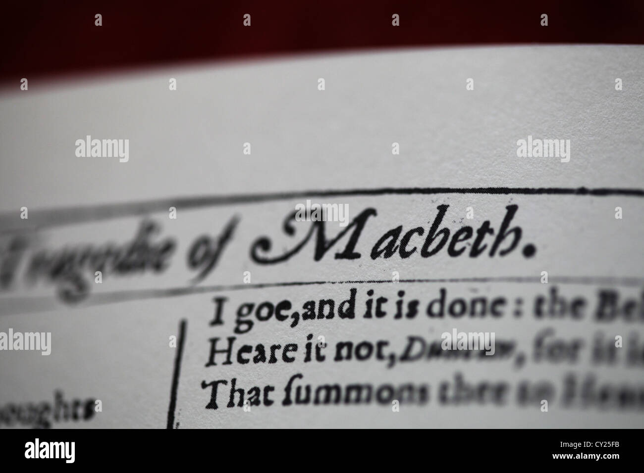 Premier Folio de Shakespeare Banque D'Images