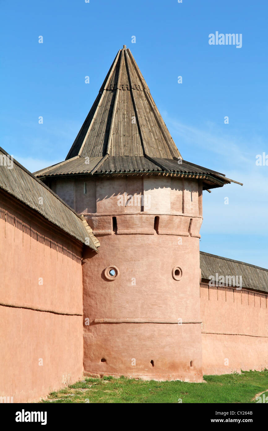 Mur de monastère de Saint Euthymius à Suzdal, Russie Banque D'Images
