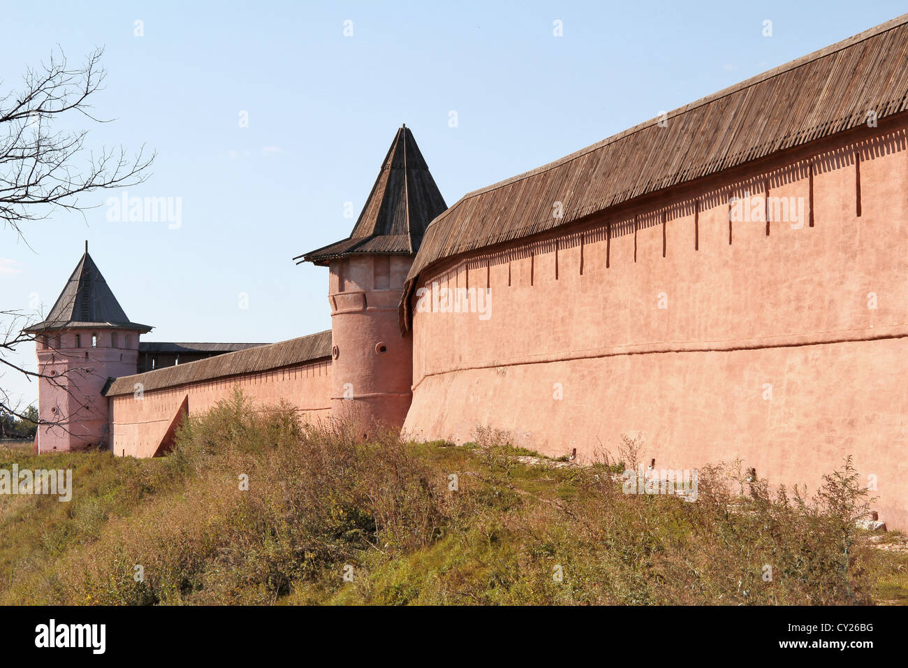 Mur de monastère de Saint Euthymius à Suzdal, Russie Banque D'Images