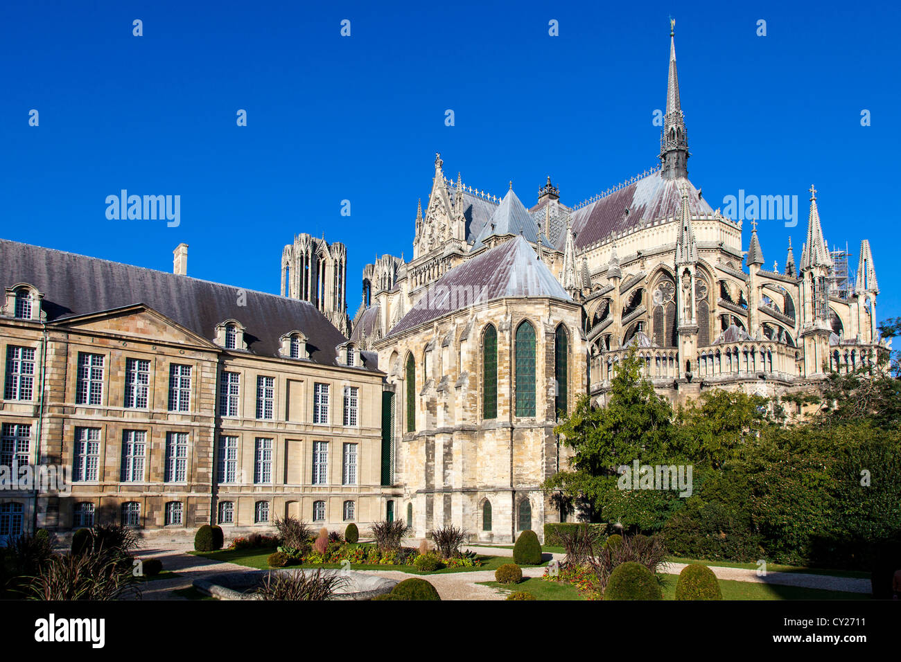 Reims Cathédrale Notre-Dame, Reims, Champagne, France. Banque D'Images