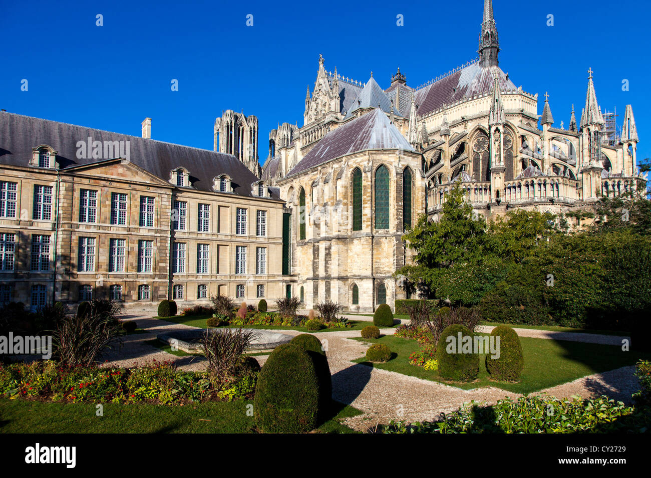 Reims Cathédrale Notre-Dame, Reims, Champagne, France. Banque D'Images