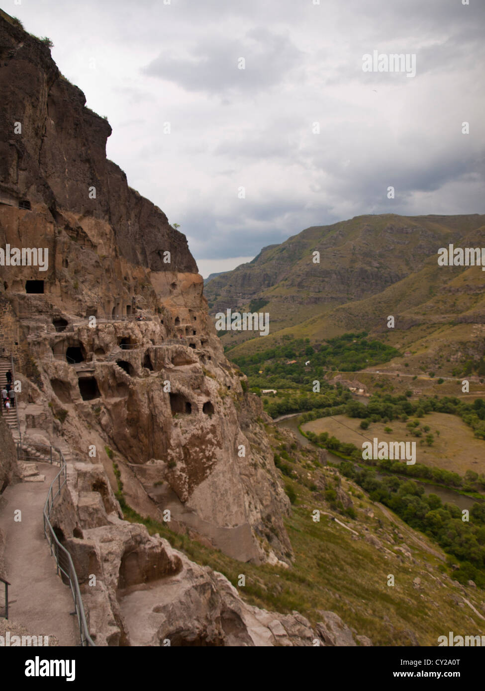 Cité troglodytique Vardzia Banque D'Images