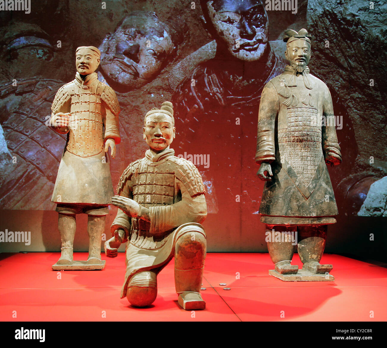 Les soldats en terre cuite de Qin,période. Banque D'Images