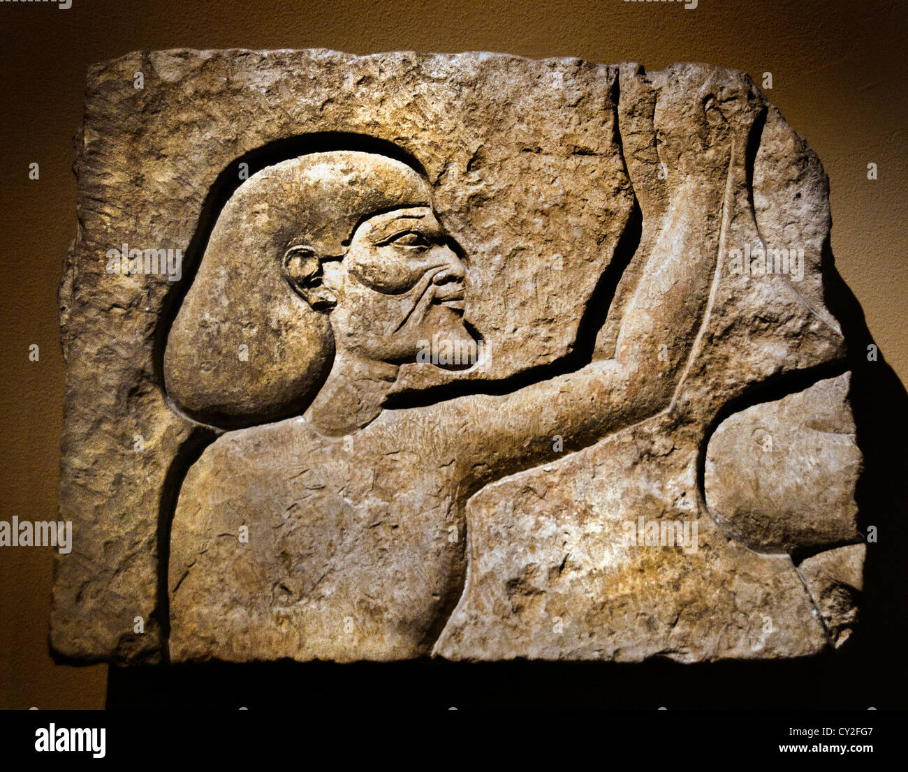 Fragment de secours d'un Prisonnier asiatique Pharaon Ramsès II 19 1279 - 1213 BC dynastie Égypte égyptien Banque D'Images