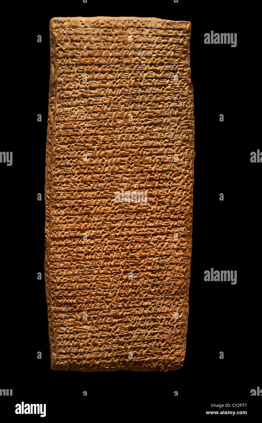 Tablette d'écriture cunéiforme notice d'une poursuite à l'âge du Bronze ancien Anatolie assyrienne Külte natolia Kültepe 17 cm Banque D'Images