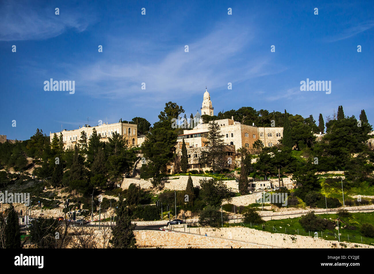 Vue du Mt. Les olives, dans la vieille ville de Jérusalem, Israël Banque D'Images