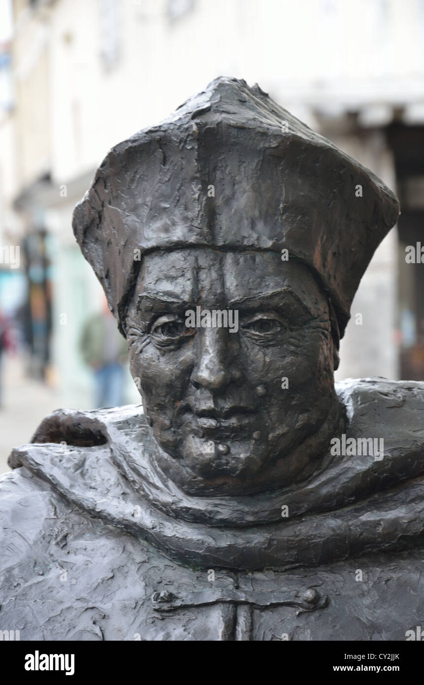 Statue du Cardinal Wolsey Ipswich Suffolk Banque D'Images