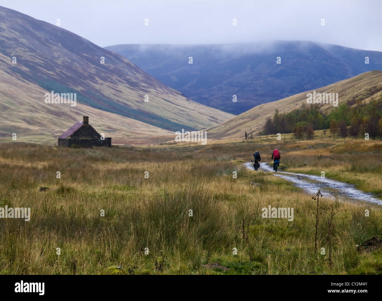 Bike-conditionnement en Ecosse Glen Almond Banque D'Images