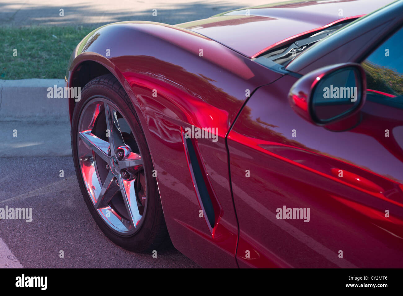 Voiture de sport Chevrolet Corvette en rouge. Banque D'Images