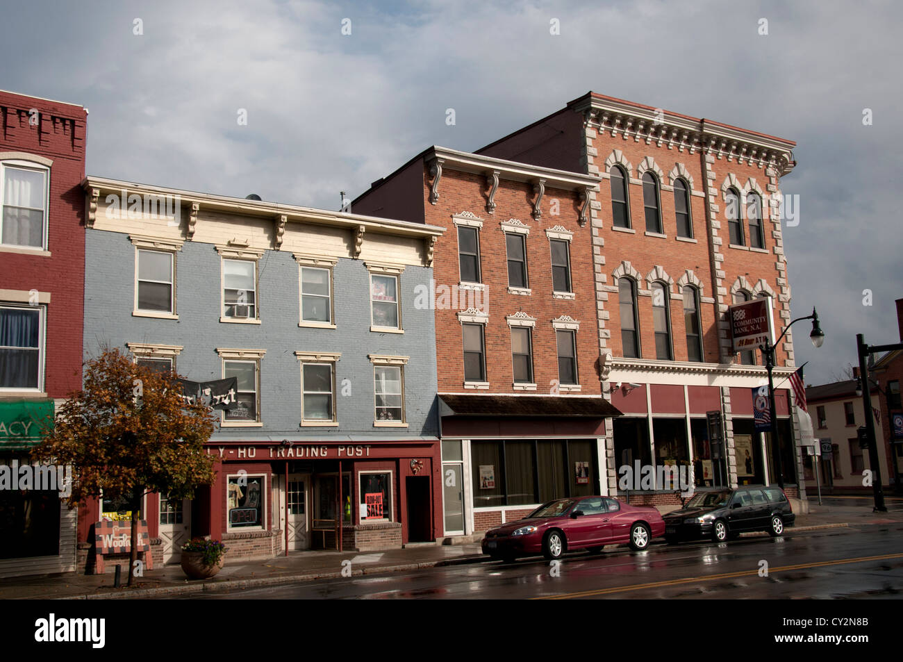 Main Street, Waterloo NY USA. Banque D'Images