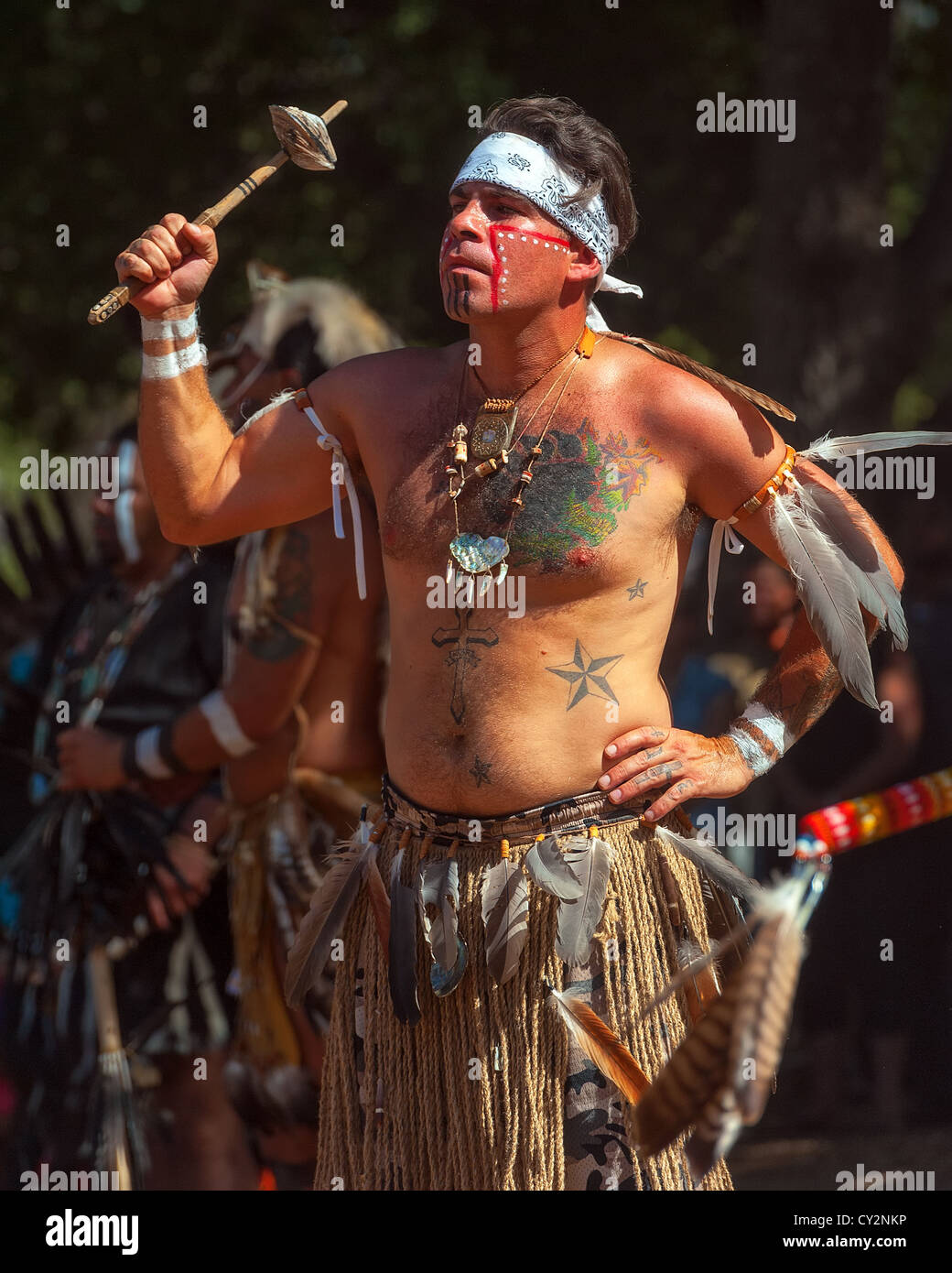 Native American man Chumash Banque D'Images