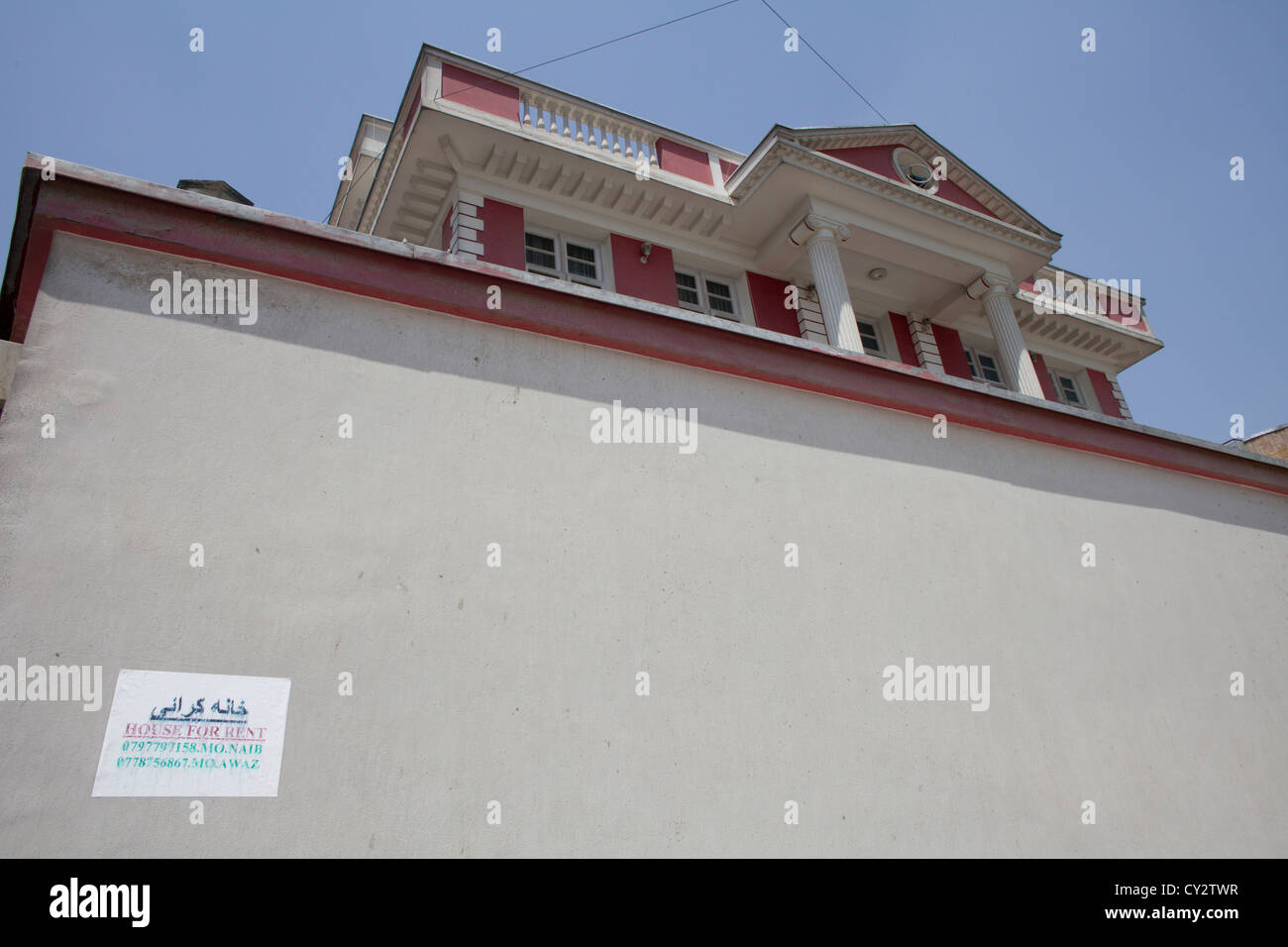 Palais de pavot, construire à partir de l'argent de la drogue en Afghanistan. Les étrangers quittent l'Afghanistan et la plupart des maisons sont vacants. Banque D'Images