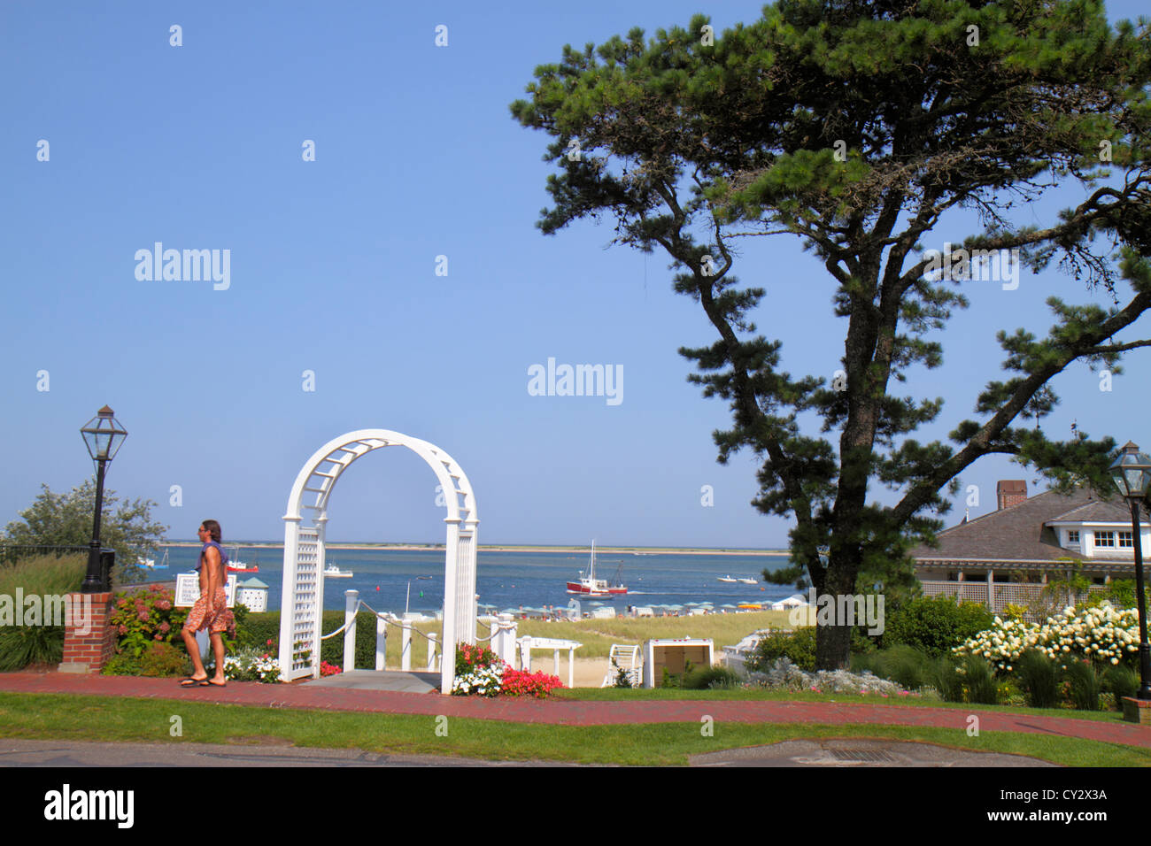 Cape Cod Massachusetts,Nouvelle-Angleterre,Chatham,Shore Road,Chatham bars Inn,hôtel hôtels motels inn motel,Resort,Aunt Lydia's Cove,Atlant Banque D'Images