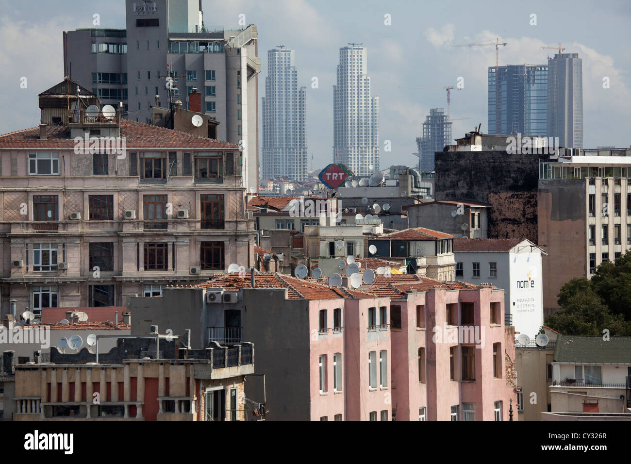 Vue depuis le "Pierre Loti" point de vue, à la recherche de la corne d'or, Istanbul Banque D'Images