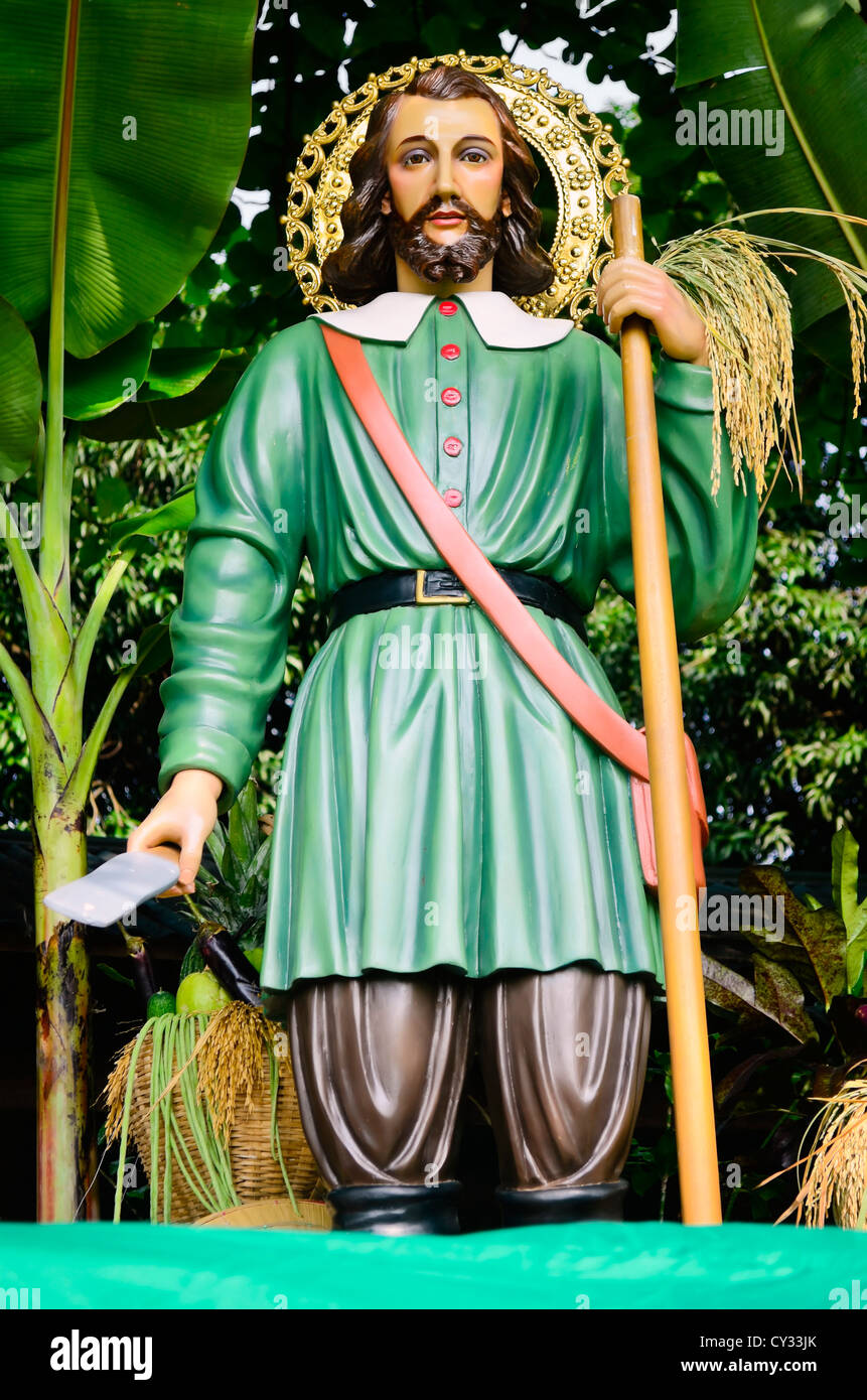 Statue de San Isidro Labrador, un saint patron de beaucoup de villes