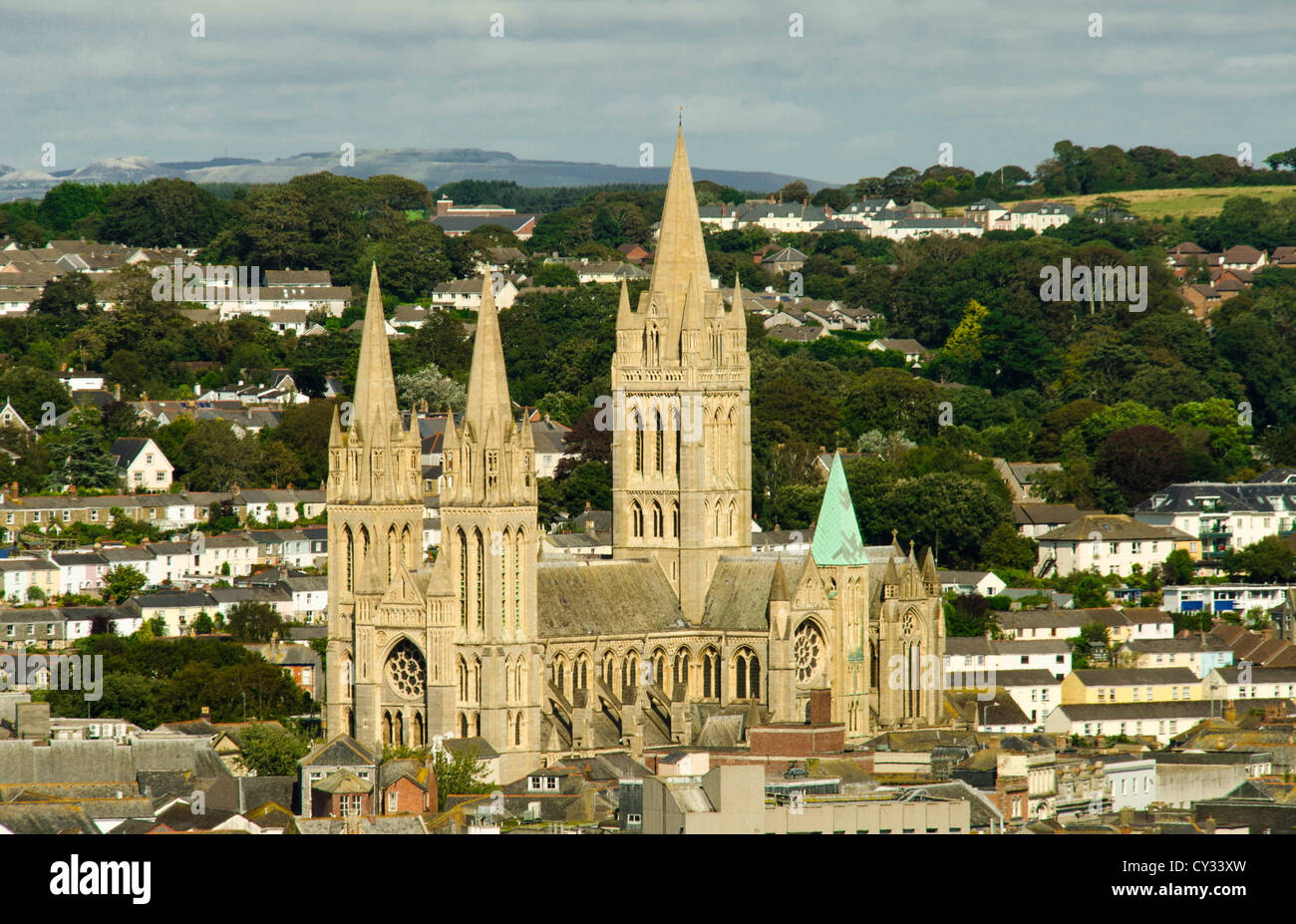 Cathédrale de Truro construite sur le site de St.Mary's Church Cornwallcopy Banque D'Images