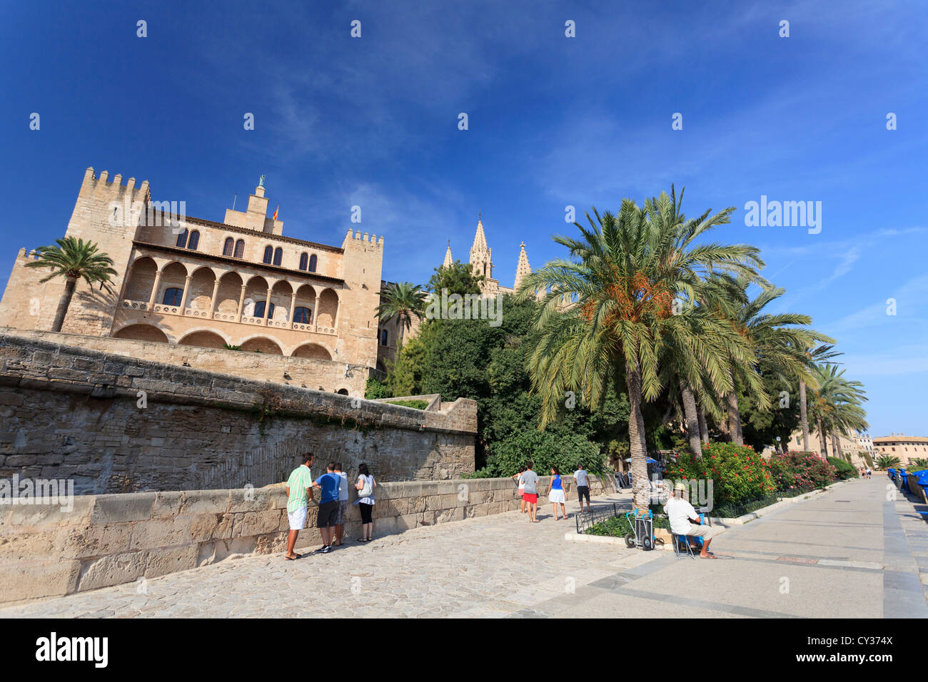 L'Espagne, Îles Baléares, Majorque, Palma de Majorque, la cathédrale (La Seu) Banque D'Images