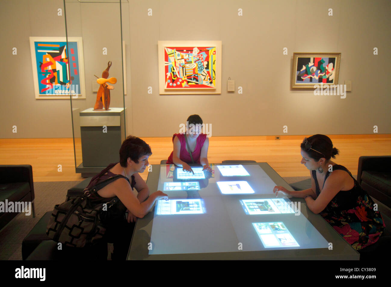 Boston Massachusetts,Huntington Avenue,Museum of Fine Arts,collection,peintures,art art art, écran tactile, adulte femme femmes fe Banque D'Images