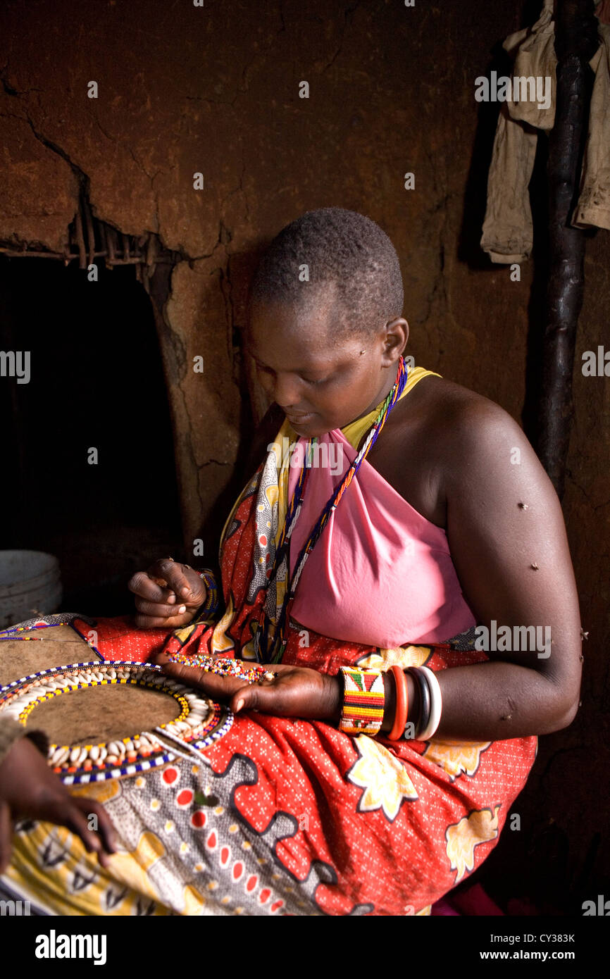 Tribu Maasai au Kenya Banque D'Images