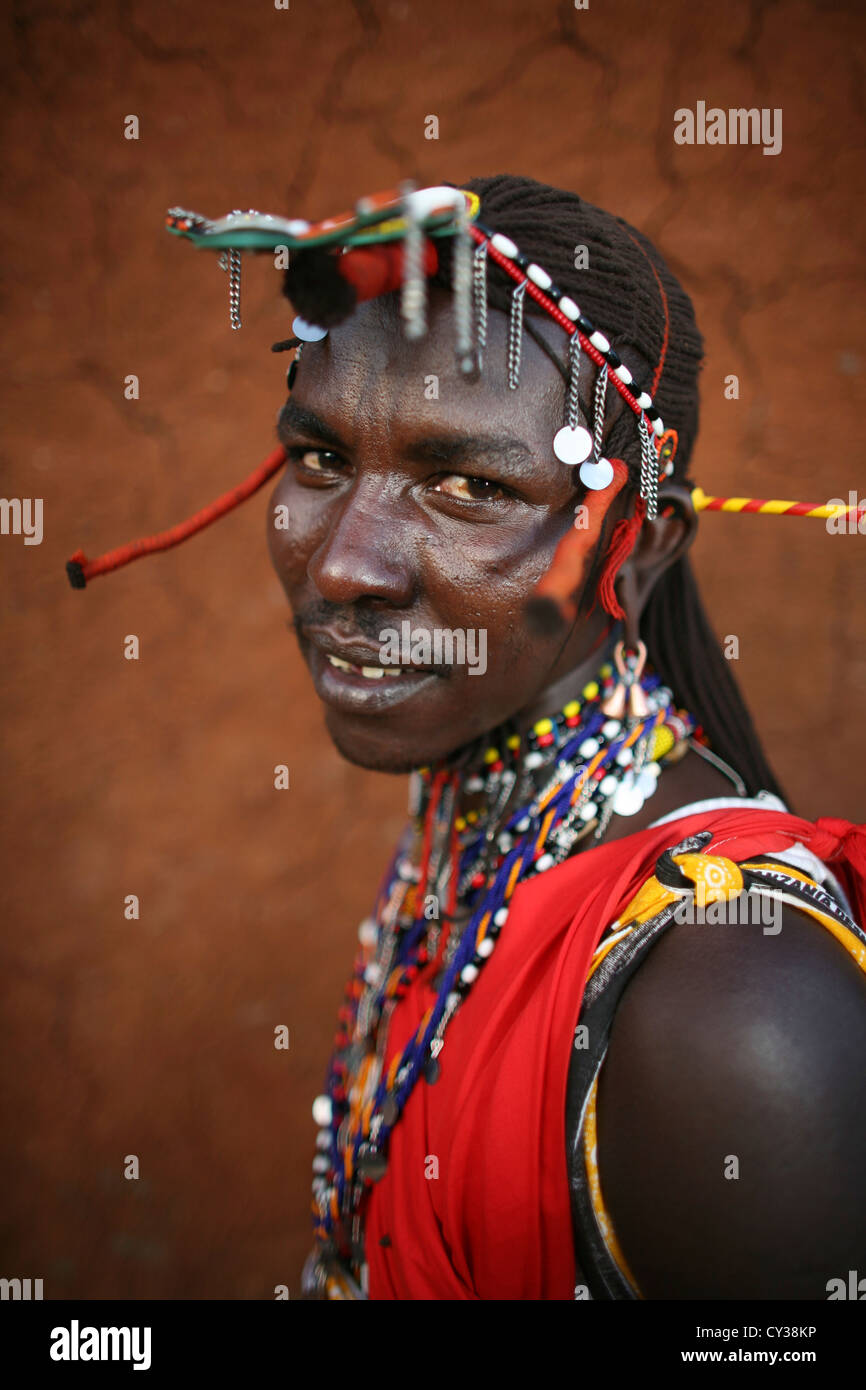Tribu Maasai au Kenya Banque D'Images