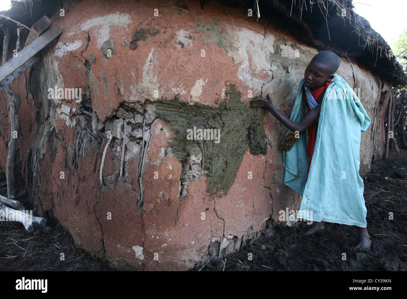 Tribu Maasai au Kenya Banque D'Images