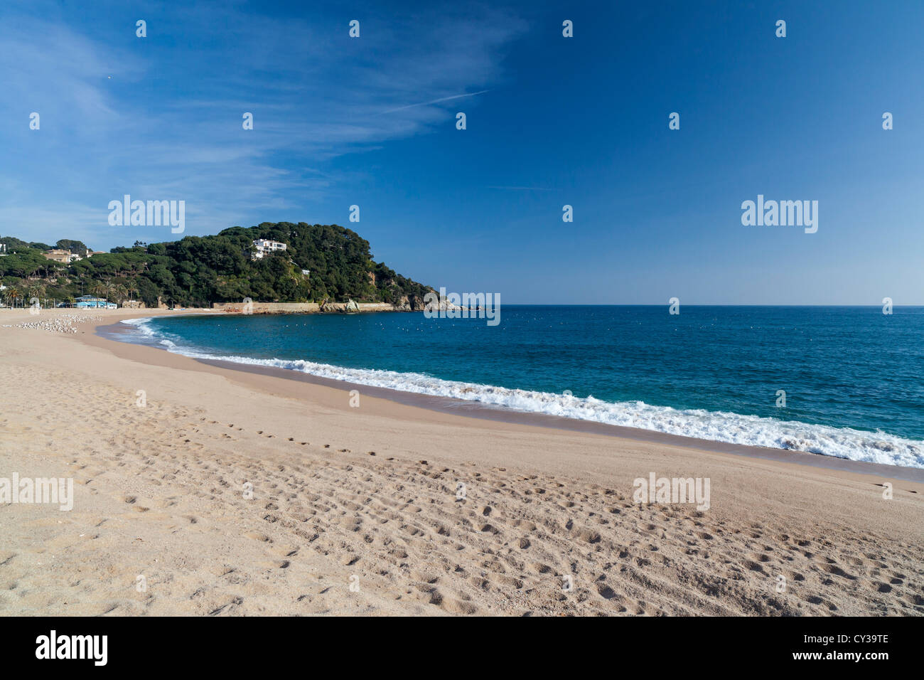 Lloret de mar, Catalogne, Espagne.costa brava,plage. Banque D'Images