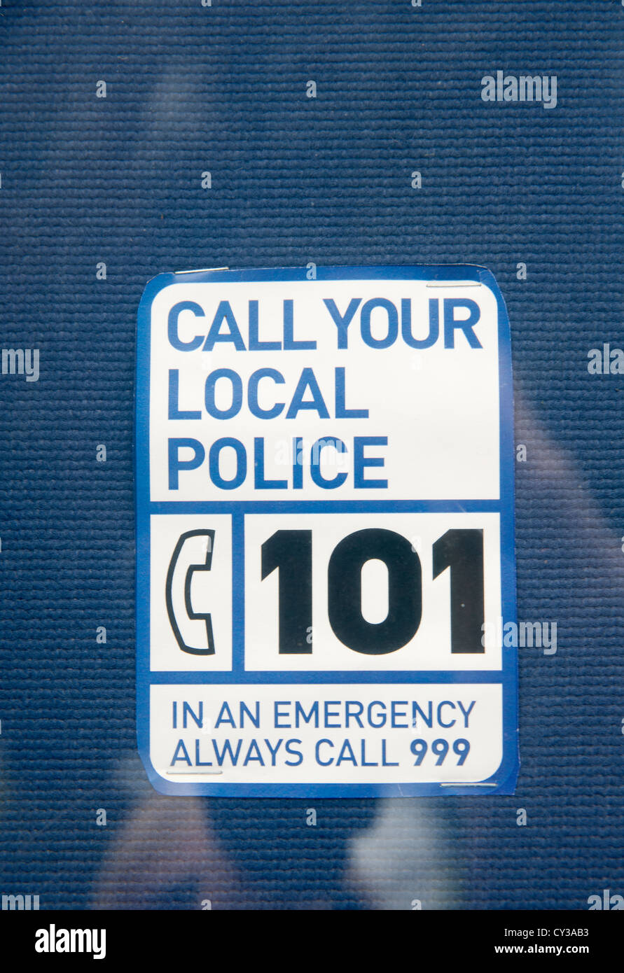 Un '999' de la police Banque D'Images