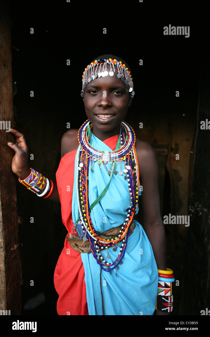 Tribu Maasai au Kenya Banque D'Images