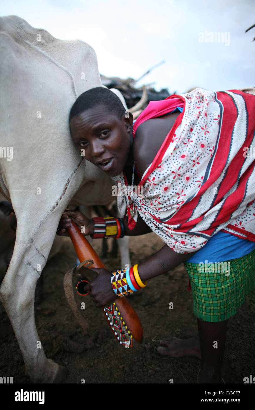 Tribu Maasai au Kenya Banque D'Images