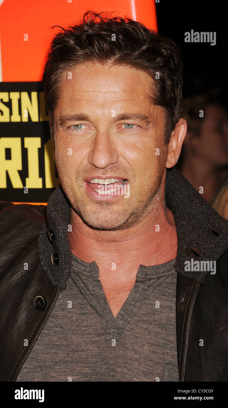 GERARD BUTLER acteur de cinéma américain en octobre 2012. Photo Jeffrey Mayer Banque D'Images