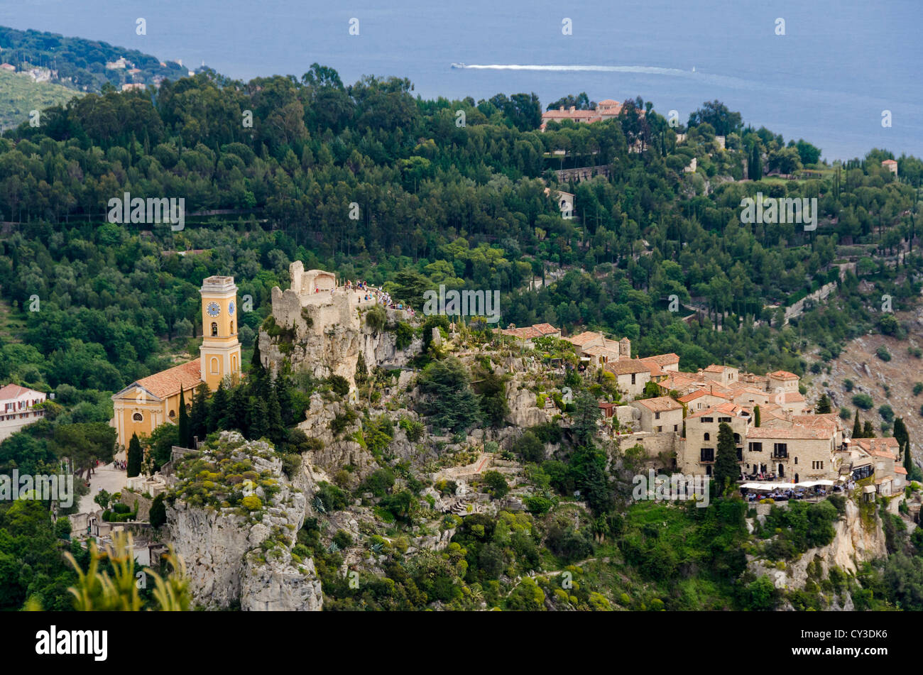 Eze village. L'un des 13 Route des villages perchés" sur la Côte d'Azur, France Banque D'Images