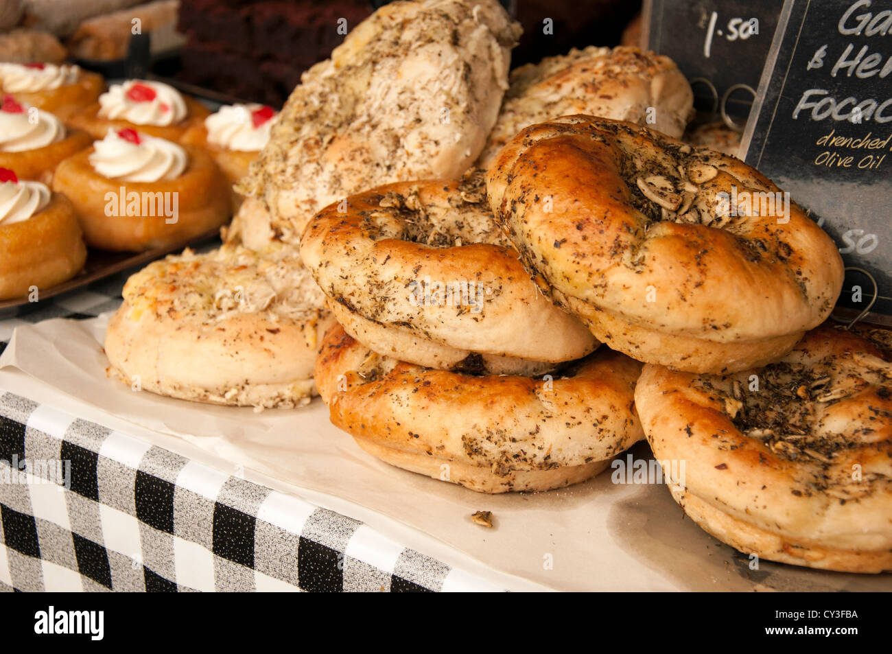 Sélection de produits de boulangerie Banque D'Images
