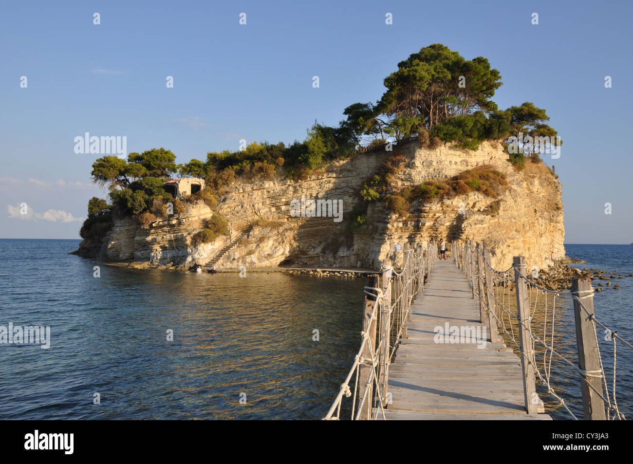 L'île d'Agios Sostis près de Laganas à Zante, Grèce Banque D'Images