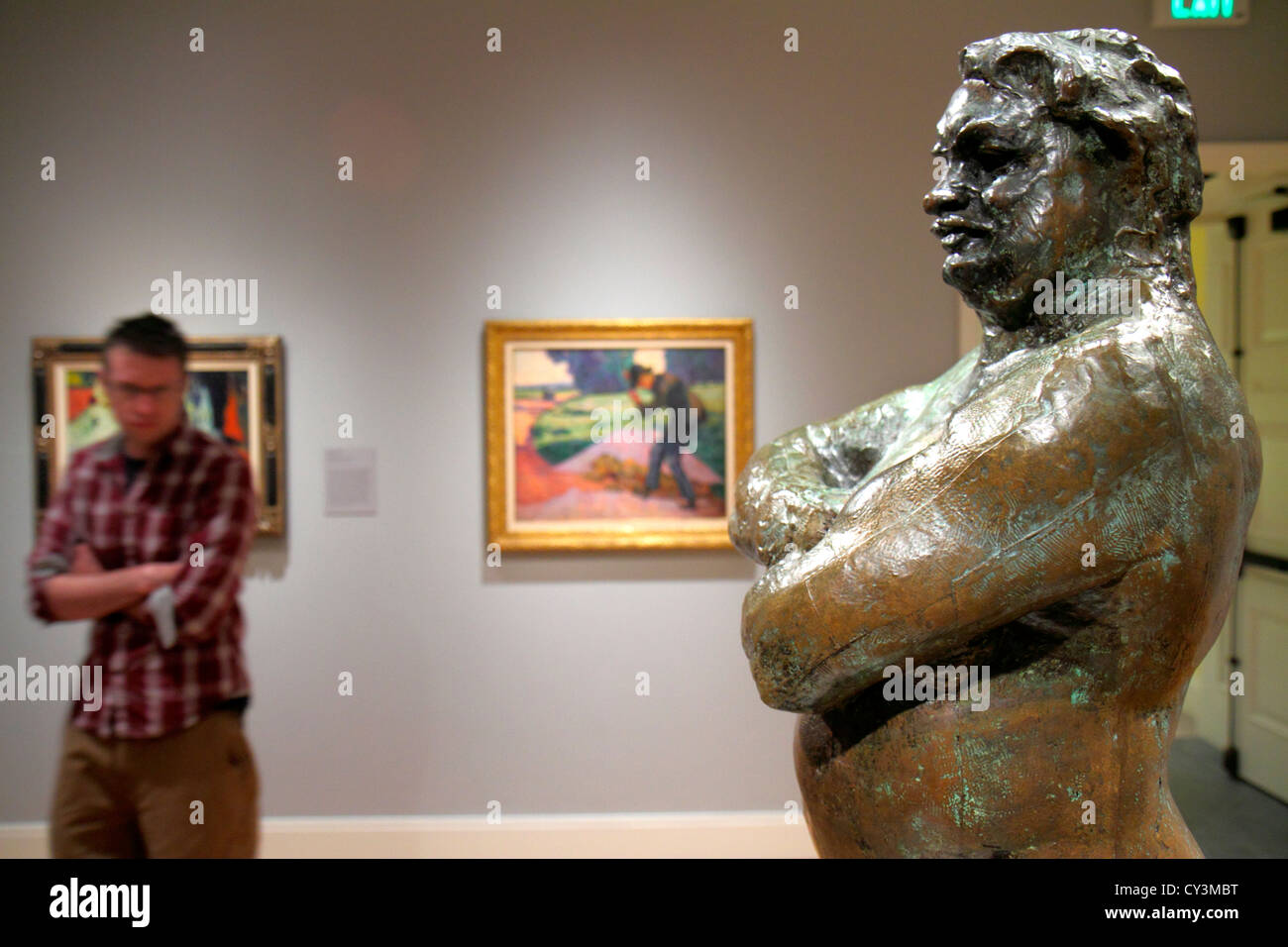 Rhode Island Providence,College Hill,Benefit Street,Rhode Island School of Design Museum of Art,galerie,collection,peintures,encadrées,sculpture,hommes Banque D'Images