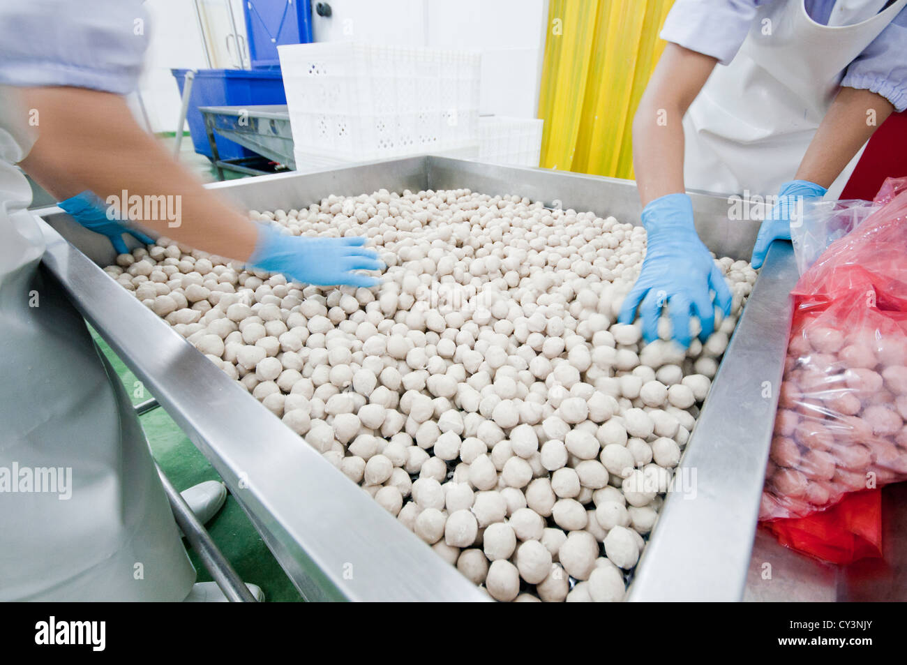 Le séchage de la viande de porc ball Banque D'Images