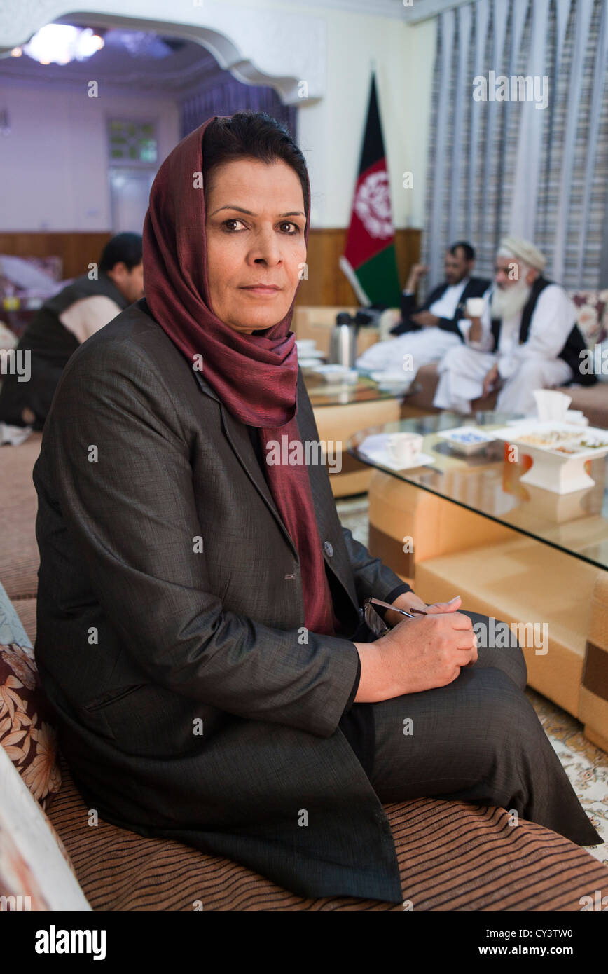Najia Barakhel, membre du parlement afghan. Banque D'Images